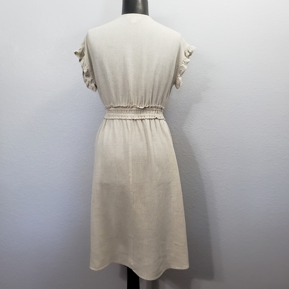 Monteau Los Angeles Rayon/Linen Blend Dress (M) - Picture 3 of 8